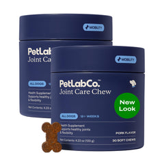 PetLab Co gomitas para articulaciones, empaque visible para uso diario