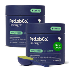 PetLab Co. ProBright, polvo dental para perros de tamaño mediano.