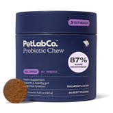 PetLab Co. probióticos para perros sabor salmón para apoyo digestivo diario.