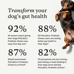 PetLab Co. probióticos para perros con 8 cepas para la microbiota.