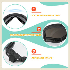 PETLESO lentes duraderos, proteccion contra viento y polvo en paseos al aire libre.