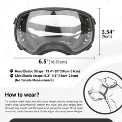 PETLESO gafas perro grande correa ajustable para mayor seguridad.