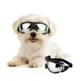 Gafas PETLESO para perros pequeños, enfoque frontal, ajuste cómodo para paseos diarios.
