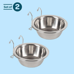 Soportes colgantes PETMAKER para jaula con plato elevado.