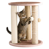 PETMAKER poste arañar gato: torre con tres postes para afilar uñas sin dañar muebles.