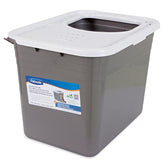 Petmate caja de arena para gatos con tapa abatible ofrece privacidad y limpieza.