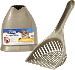 Petmate Scoop N' Hide cubeta profunda con rastrillo integrado para eliminar grumos difíciles