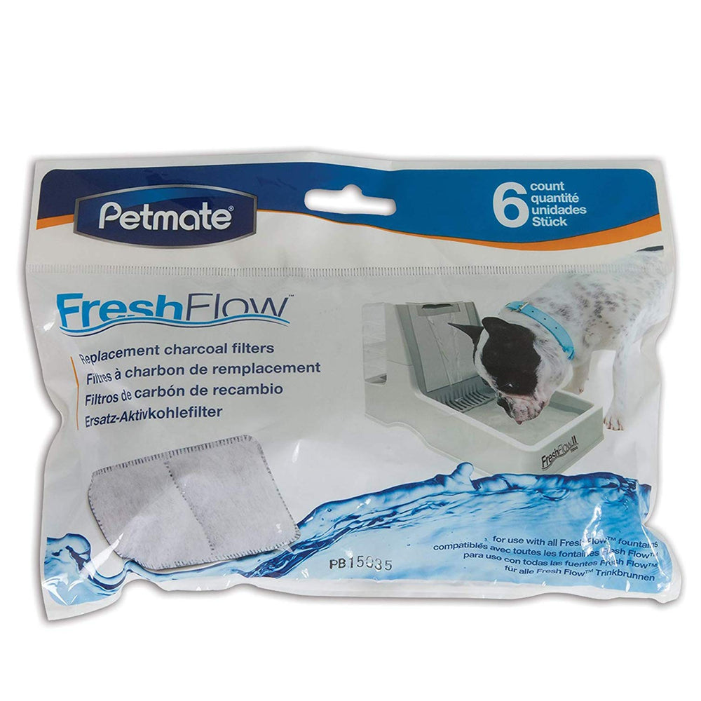 Filtro Petmate, paquete de 6, para agua más fresca en casa.