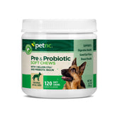 Bouchées Probiotiques saveur foie PetNC Natural Care pour soutien digestif potentiel chez le chien.