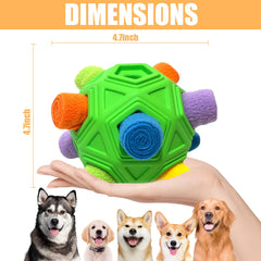Petration balle-snuffle-tissu-renforce matériau durable et sûr pour jeux prolongés.