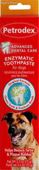 Pasta dental Petrodex para perros sin espuma facilita la limpieza.