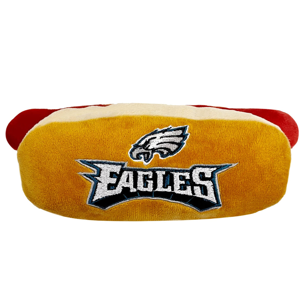 Pets First Eagles juguete perro caliente con chirri, ideal para juego diario.