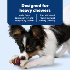PetSafe Bristle Bone, protuberancias de goma para masaje de encías al masticar.