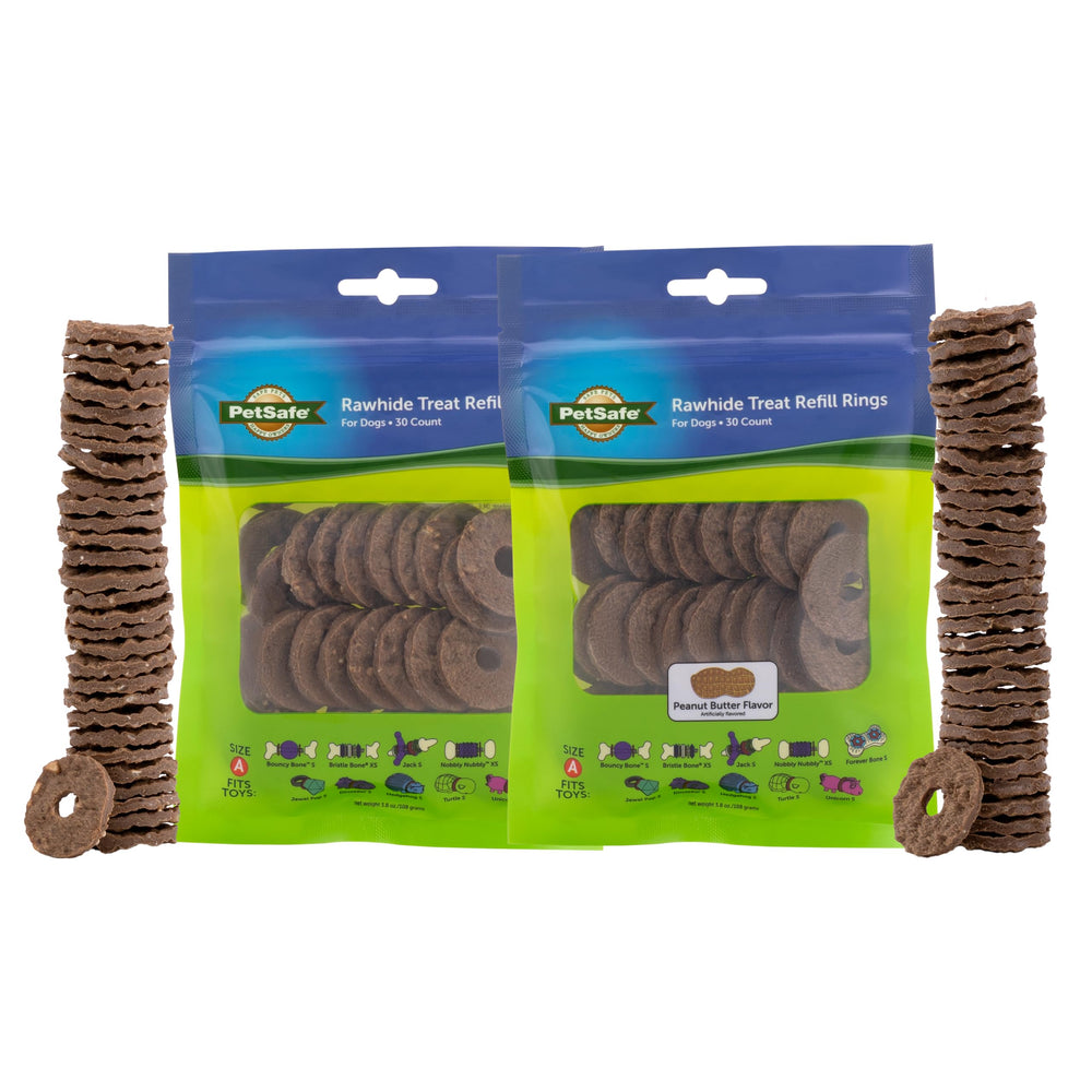 PetSafe Busy Buddy: anillo premio mantequilla de cacahuate para juego interactivo y sabroso.