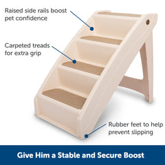 Petsafe CozyUp: escalera plegada para almacenamiento compacto bajo el mueble
