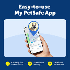 PetSafe Guardian GPS crea límites a medida mediante la aplicación para perros curiosos.