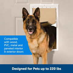 Petsafe puerta-plastica-cierre-deslizante-con-candado: controla el acceso de tu mascota.