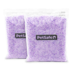 PetSafe ScoopFree Premium Crystal Litter en empaque lavanda de 4.3 lb, dos paquetes