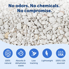 PetSafe ScoopFree Premium diseño de piedras que minimiza el rastro fuera de la caja