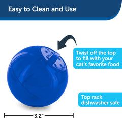 PetSafe SlimCat dispensador de alimentos, fomenta juego mientras controla la cantidad.