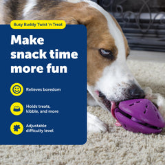 PetSafe Twist'n'Treat con goma natural para masticación duradera.