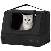 Petsfit caja de arena de viaje para gatos, colapsable para almacenamiento práctico.