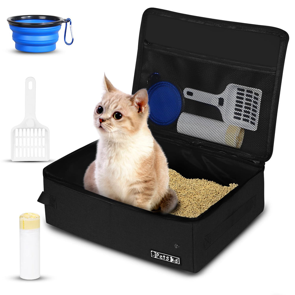 Petskd caja portátil para gatos con tapa, ideal para viajar sin ensuciar el coche.