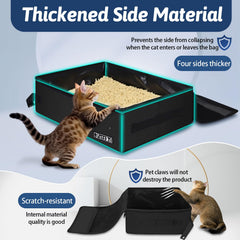 Petskd caja portatil para gatos con tapa previene desbordes de arena.