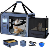 Petskd porta-gato-extensible-grande ofrece espacio extra para estirar durante el viaje