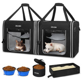 Petskd transportín doble para gatos, vista exterior, ideal para viajes prolongados