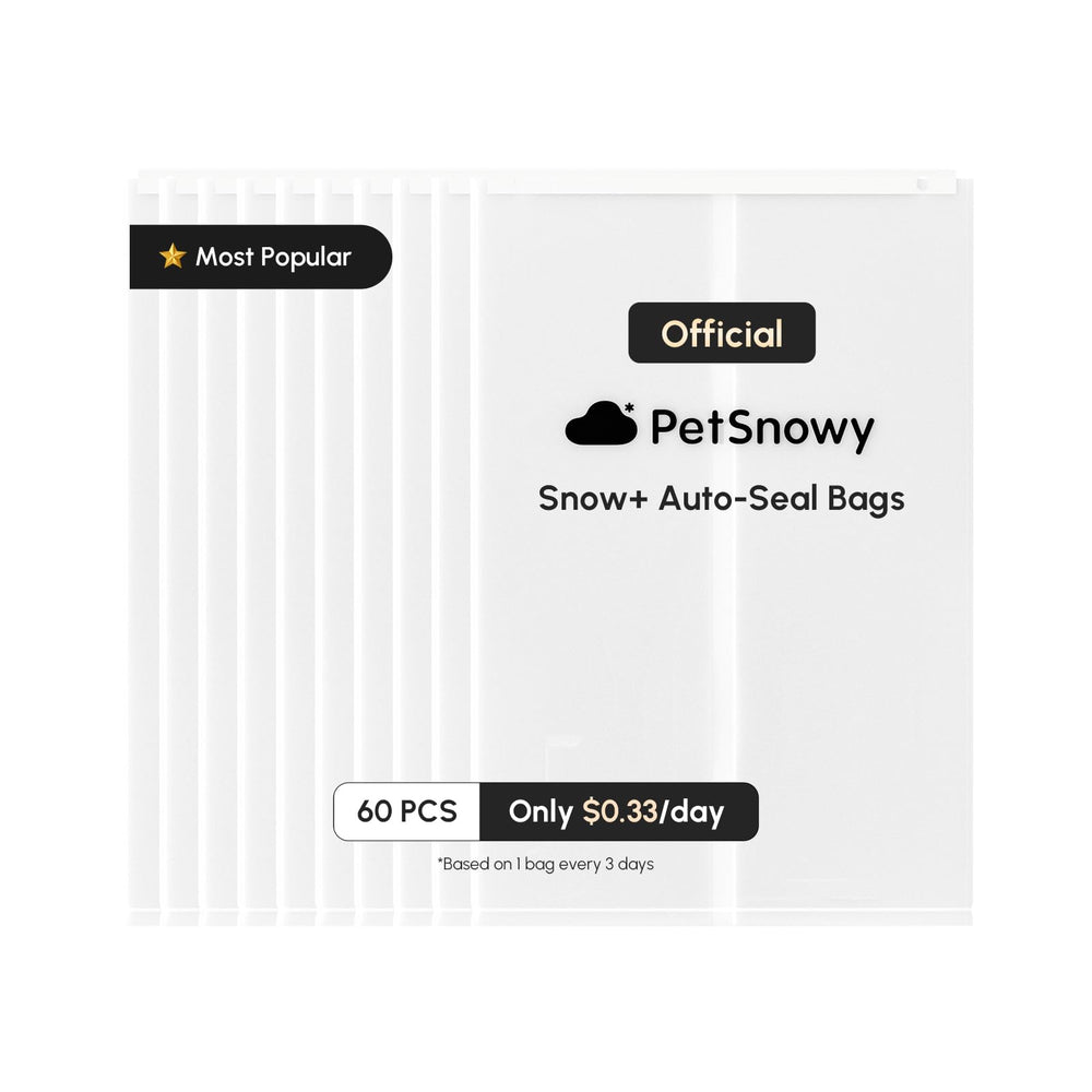 PetSnowy bolsas autocerrables para caja de arena automática, uso diario y limpieza fácil.