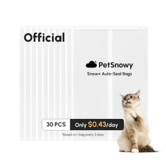 PetSnowy bolsas para caja de gato con cierre automático, desechar sin tocar
