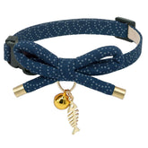 PetSoKoo collar gato con lazo japones, estilo y comodidad en cada paseo.