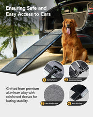 PetThem rampa de aluminio resistente y estable para perros grandes.
