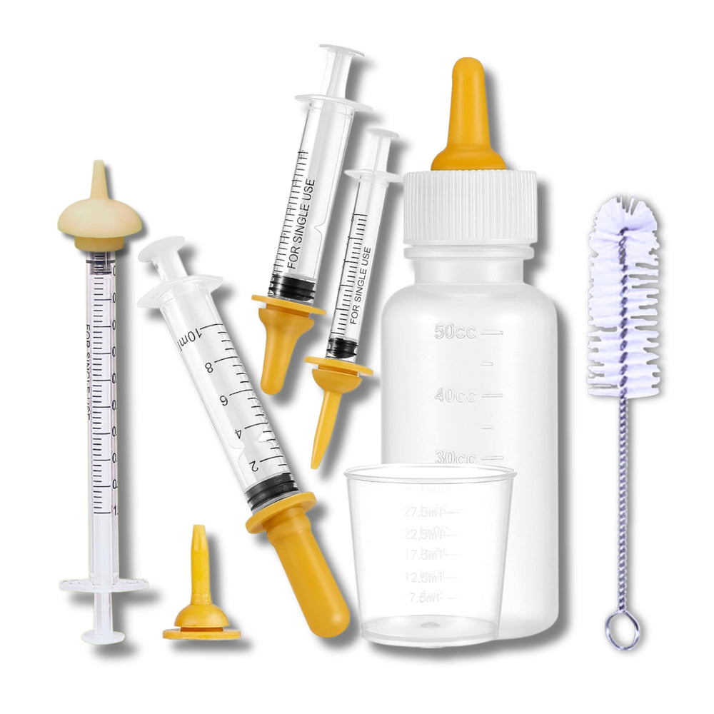 PHONGLEO kit de alimentación para mascotas recién nacidas con biberón de 50 ml