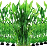 PietyPet plantas de acuario verdes con base pedestal, decoran y fijan sin flotación