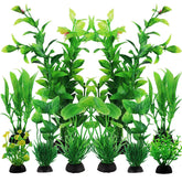 PietyPet plantas de acuario verdes, 10 piezas, decoración natural para el tanque