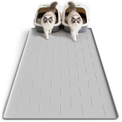 Pieviev: Alfombrilla para arena de gato 40x28 que ayuda a recoger arena de las patas.