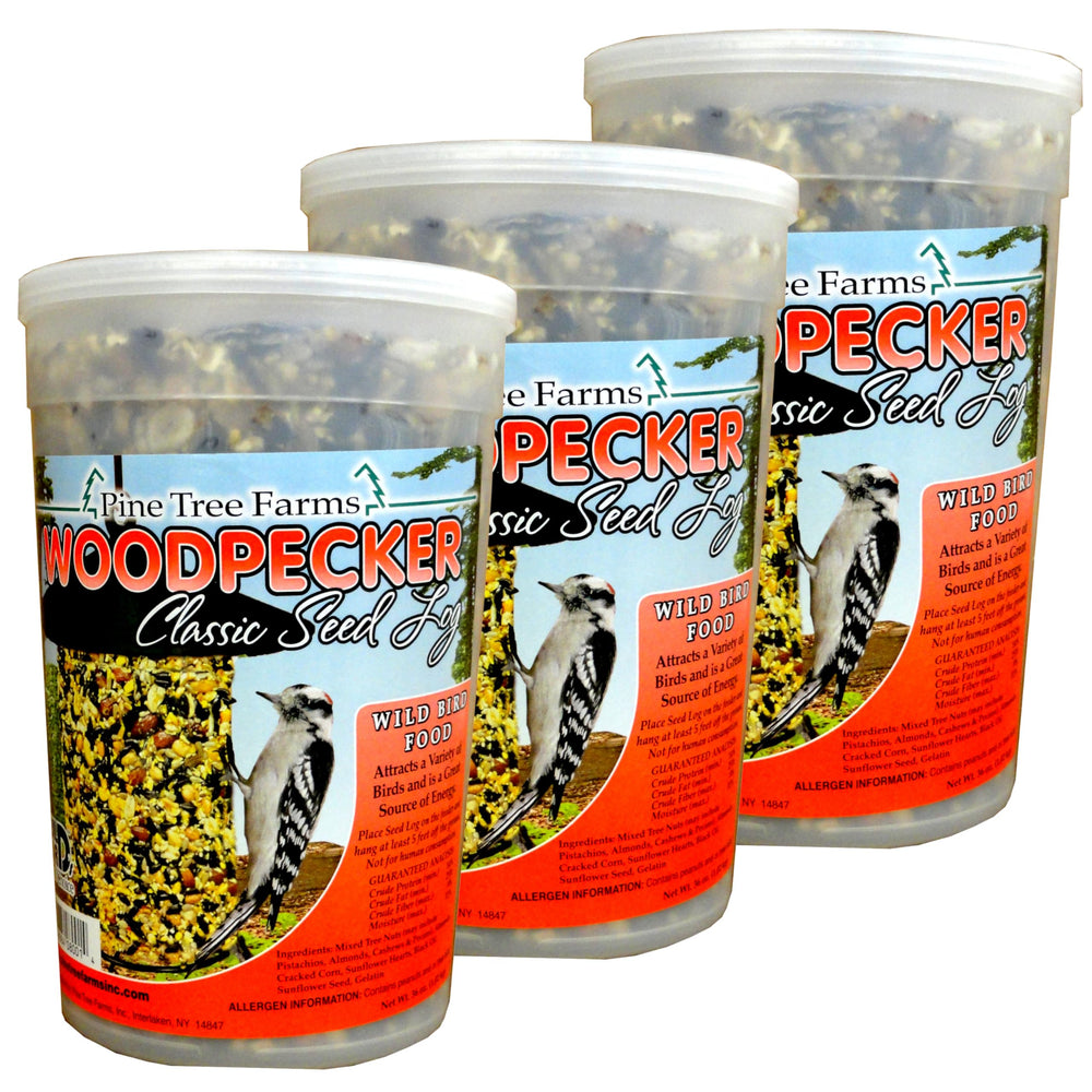 Pine Tree Farms bloque semillas para pajaro carpintero, ideal para comedero de tronco.