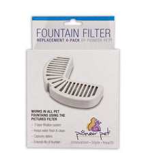 Filtros Pioneer Pet para fuentes Raindrop y Big Max manteniendo agua fresca.