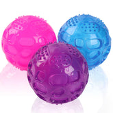Bola PJDH rosa para juego activo, chirrido que estimula la atención del perro.