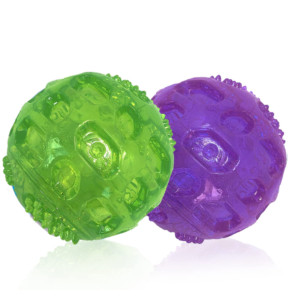 PJDH bola-perro-sonora-duradera verde-purpura para juego activo