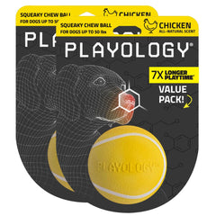Playology bola mordedora con chirrido, ideal para juego activo de perros medianos.