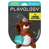 Playology Zorro de peluche para perros, peluche cómodo para juego suave y divertido.