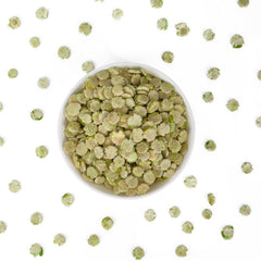 Pleasantly Warm copos de guisante: color verde que anima el interés por la comida.