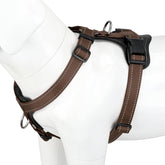 Arnés Plutus Pet ajustable con cuero y reflectante para mayor seguridad
