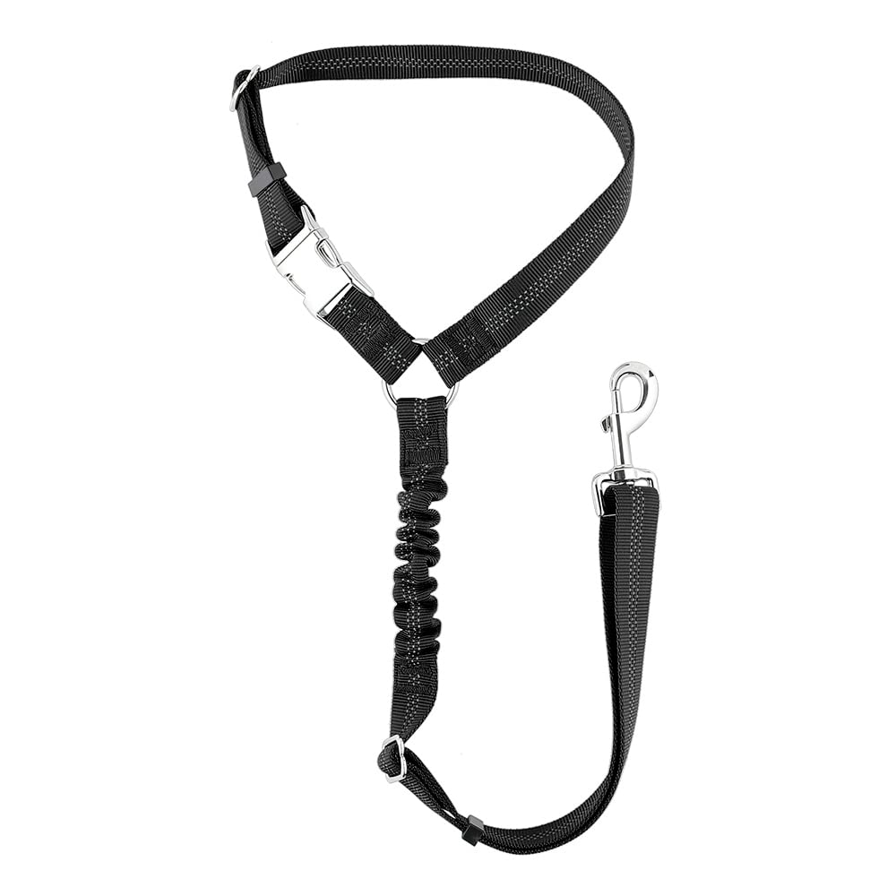 Plutus Pet cinturón de asiento para coche mantiene a tu mascota segura junto al respaldo.