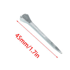 Pocoxll clavos ergonómicos 45mm en empaque, diseño facilita la inserción.