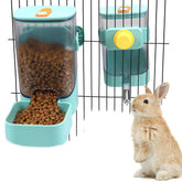 Podoo dispensador de agua para conejos con boquilla anti goteo y relleno fácil.