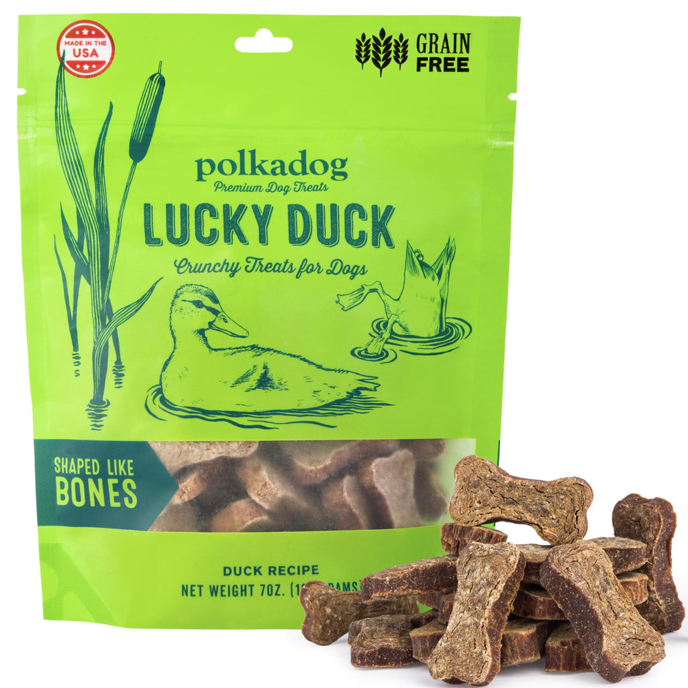 Polkadog Lucky Duck os-canard, friandise croquante pour l'entraînement.